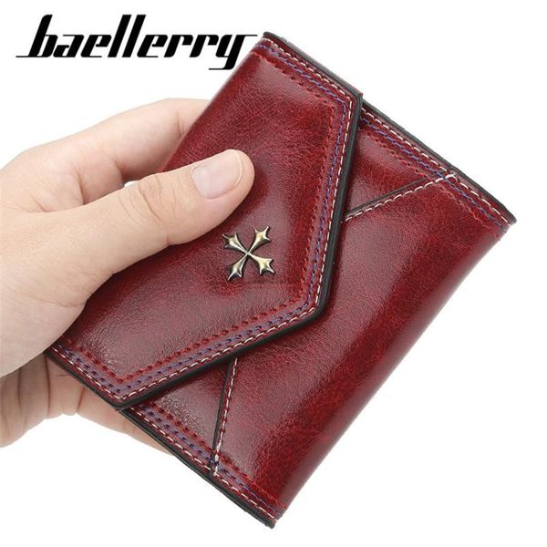 

card holders luxury women wallet bag short womens case id business holder wallets ladies purse leather money, Brown;gray