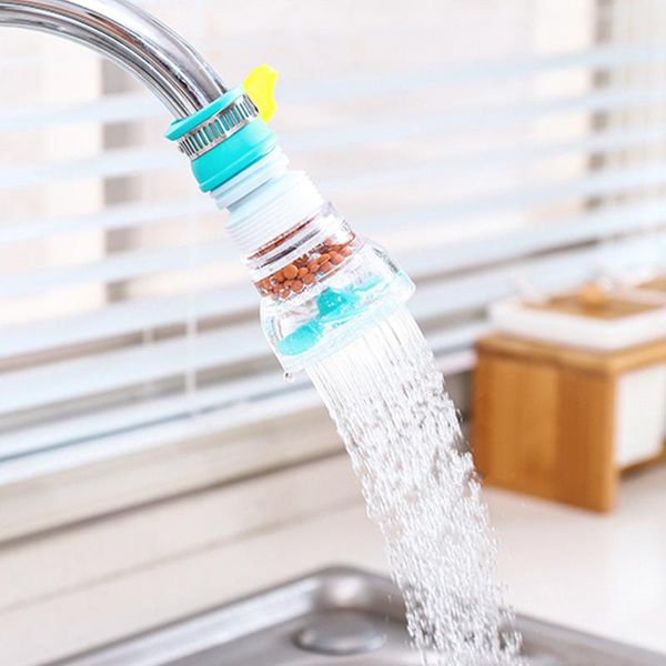 

splash-proof kitchen tap filter retractable head faucet nozzle extender adjustable filtration softener water faucets