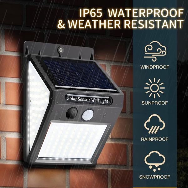 

solar lamps 20/30/144 led lamp light outdoor with motion sensor powered street tuinverlichting