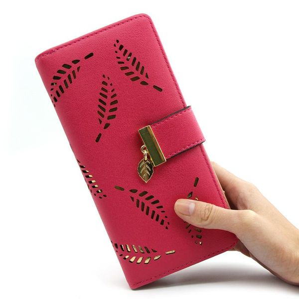 

wallets 2021 style long zipper wallet women's purse phone bag handbag, Red;black