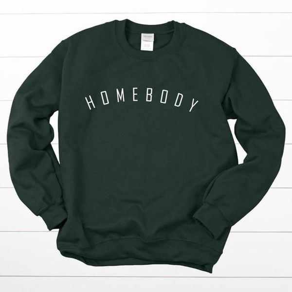 

women's hoodies & sweatshirts homebody letter print sweatshirt causal o neck women jumpers stay at home pullover plus size aesthetic s, Black