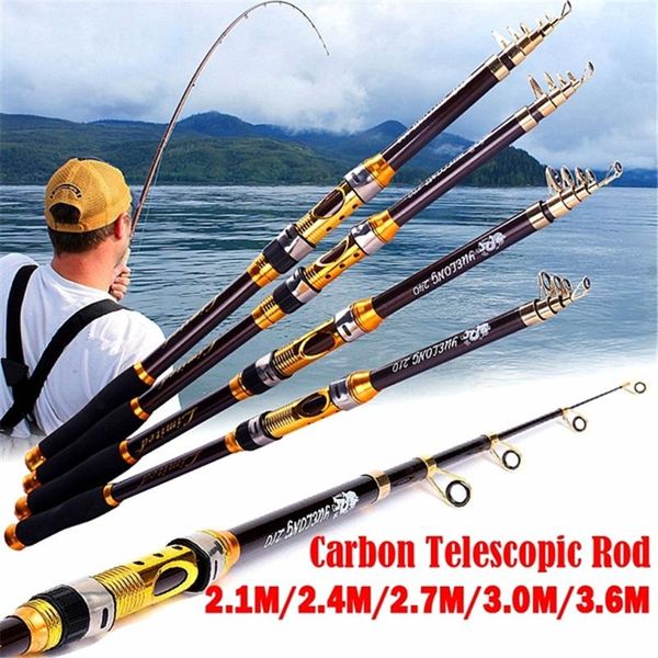 

100% carbon fibe portable fishing rod travel spinning pole - reel not include boat rods