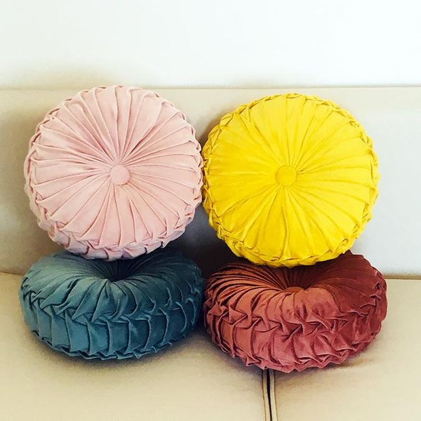 

cushion/decorative pillow dutch velvet folds wrinkled futon round pumpkin bay window sofa floor office chair tatami cushion for home decorat