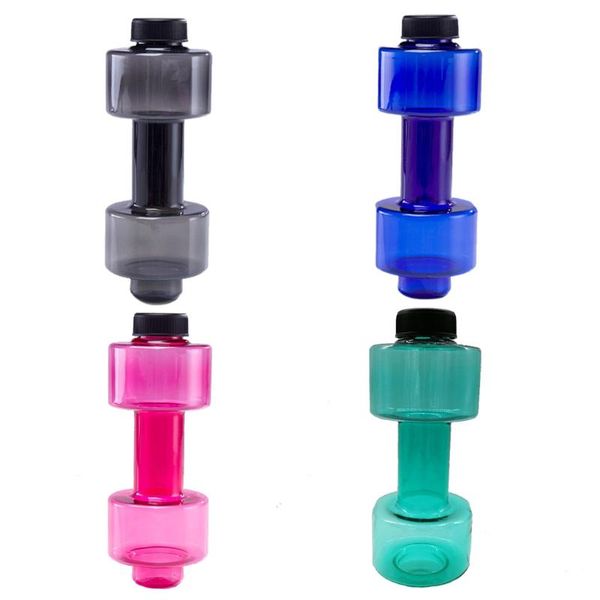 

water bottle 550ml dumbbell sports portable leakproof plastic gym fitness kettle