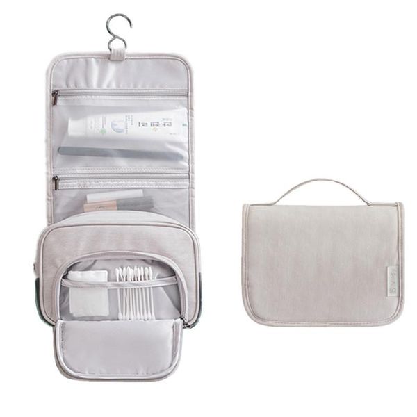 

men women hanging cosmetic bag waterproof travel organizer toiletry wash make up storage pouch beautician folding makeup bags & cases