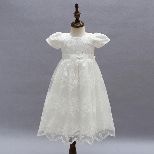 

white red born baby girls baptism princess dress kids infant girl birthday costumes cute lace wedding clothes girl's dresses, Red;yellow