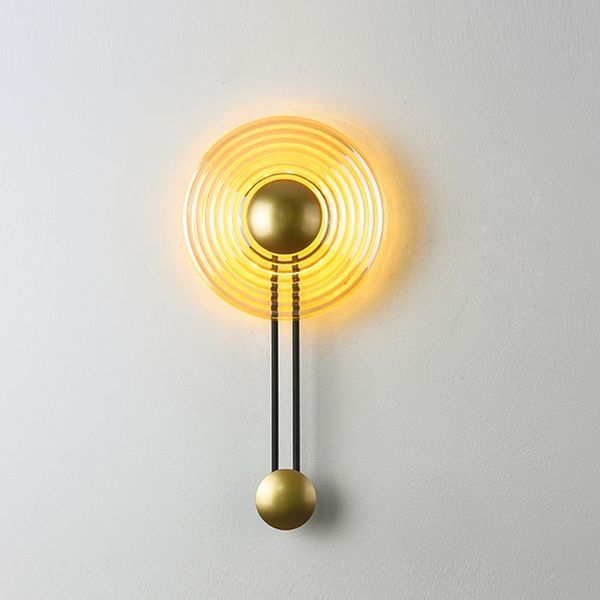

wall lamp nordic luxury led light living room decoration gold metal fashion modern minimalist glass bedroom lighting