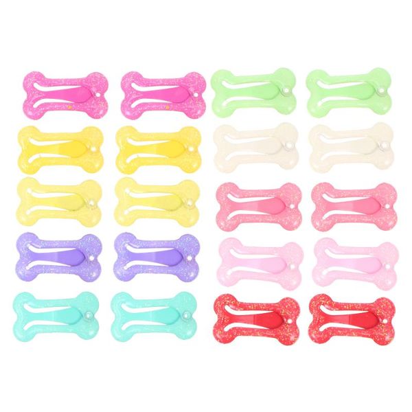 

dog apparel 20pcs pet hair clips cat hairpin headwear for decor (random color)