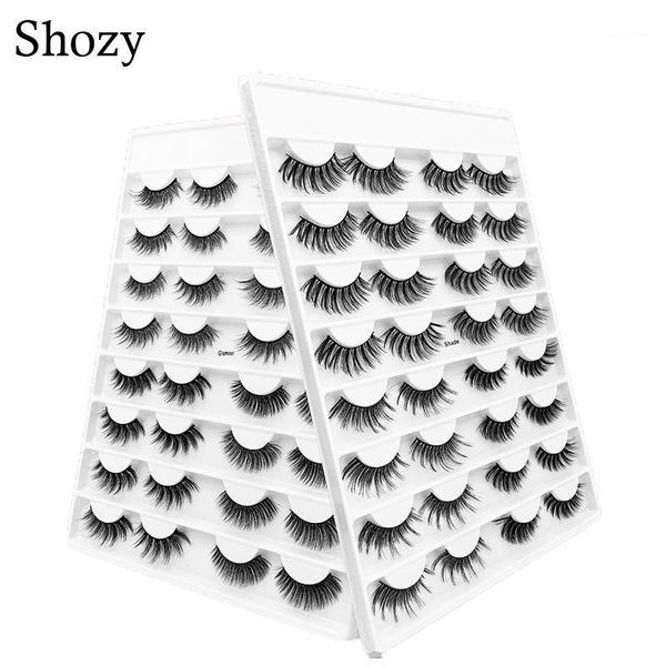 

shozy 16 pairs 3d soft faux mink hair false eyelashes natural/thick long eye lashes for makeup beauty extension tools1