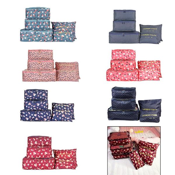 

6x travel clothes shoes wash storage bags luggage organizers packing case, durable and portable