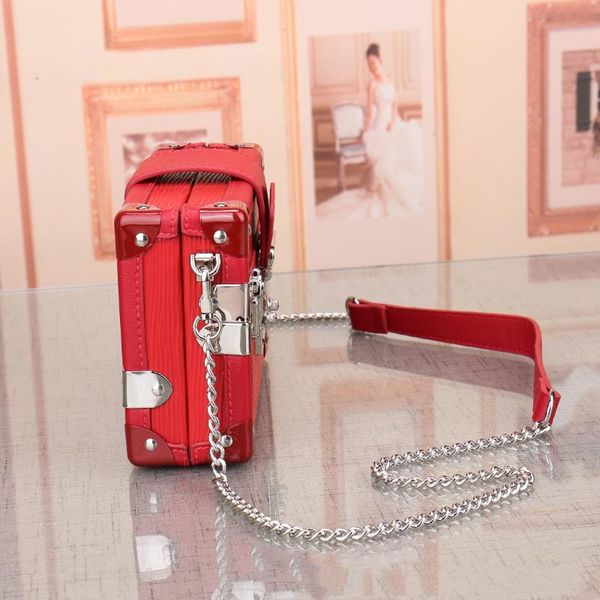 

evening bags simple solid color chain lock mini box bag small square shoulder messenger clutch purses and handbags