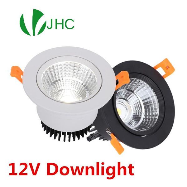 

downlights led recessed cob 5w 7w 9w 12w ac/dc 12v spot light white round lamp decoration ceiling