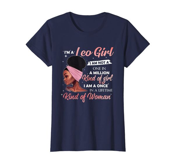 

womens i'm a leo girl tshirt for black womens melanin gifts, White;black