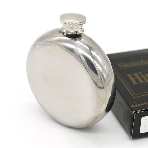 

hip flasks 5oz mini round stainless steel flask alcohol pocket wine party supplies