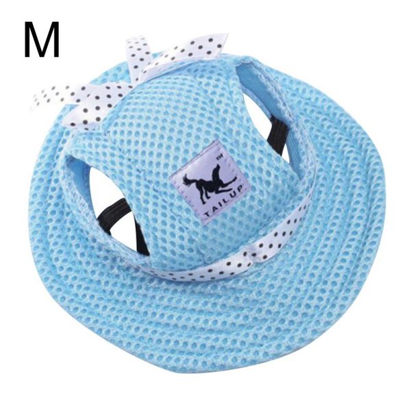 

dog apparel 4 colors pet hat mesh porous sun cap with ear holes for small dogs size s m