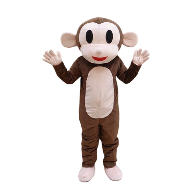 

mascot costumes monkey mascot costume animal party high-end dress set advertising costume, Red;yellow