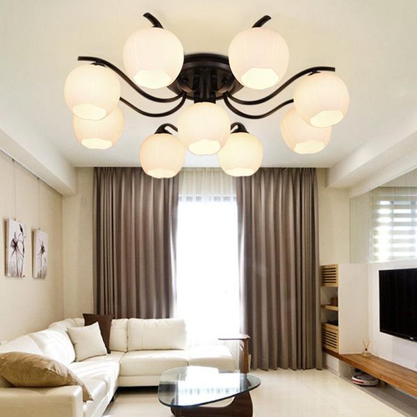 

american led chandelier nordic villa living room bedroom decor lighting retro black cafe el hanging lamp fixtures chandeliers