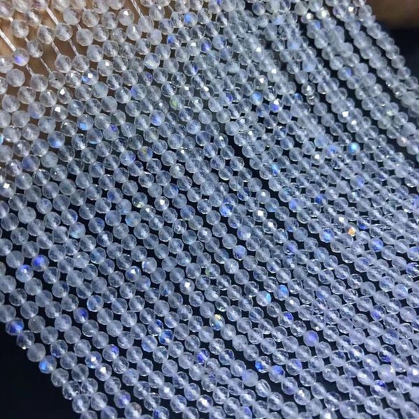 

other moonstone 2mm 3mm 4mm 5mm natural gemstone beads facted round for jewelry making necklace earring bracelet 15inch icnway