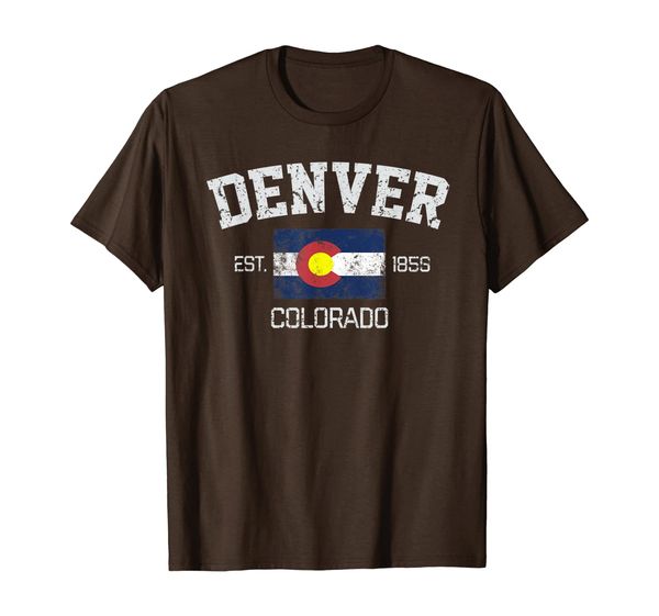

vintage denver colorado est. 1858 souvenir gift t-shirt, White;black