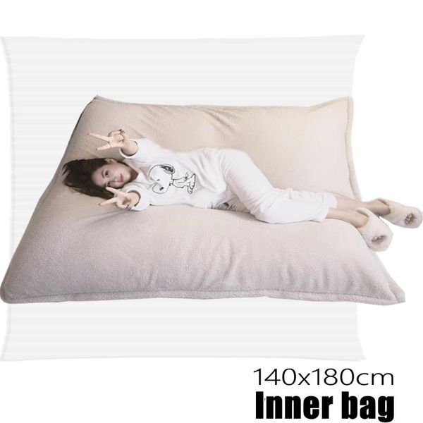 

camp furniture outdoor and indoor big size 140cm x 180cm bean bag inside , seperate extra large beanbag inner storage fillings'