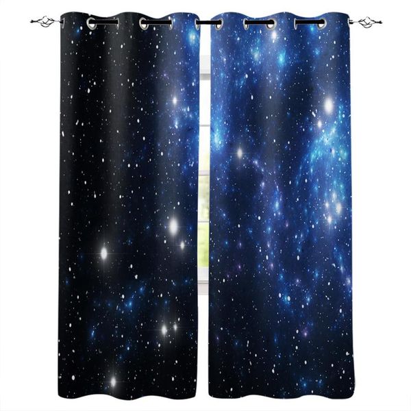 

starry sky blackout curtain for kids room bedroom cartoon window children cortinas & drapes
