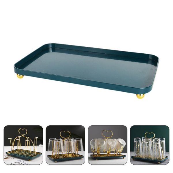 

kitchen storage & organization 1pc simple iron tray cups drainage practical plate