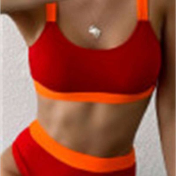 

the bikini style women's bikini strap split swimsuit, White;black