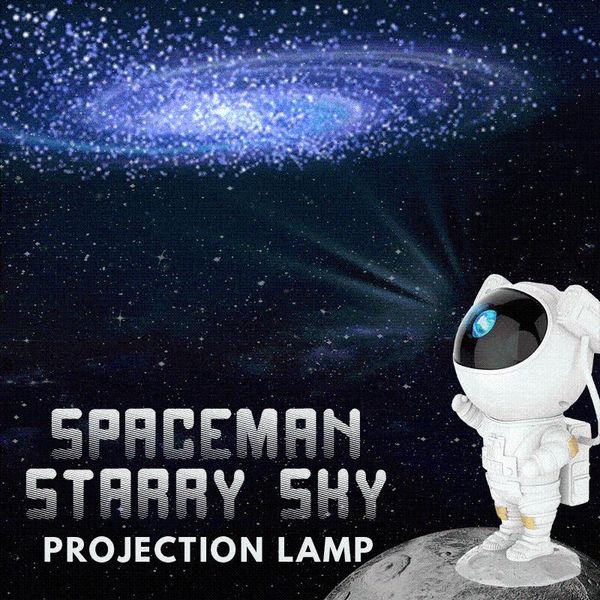 

party decoration spaceman starry sky projection lamp astronaut led light live broadcast background like galaxy projector decor kids bedroo