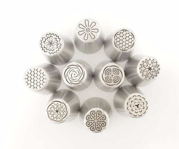 

baking & pastry tools facemile 10pcs russian stainless steel icing piping nozzles tips cake decoration for kitchen