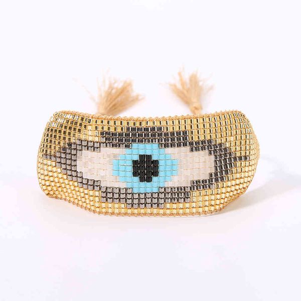 

shinus boho 2019 joyeria miyuki men turkish bracelet women lucky statement jewelry evil eye pulseras mujer, Golden;silver