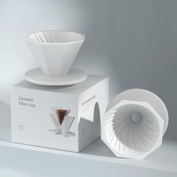 

coffee filters v01 02 tools octagonal ceramic filter cup v60 thickening manual drip