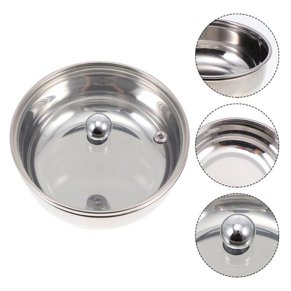 

bowls 1pc stainless steel bowl with lid steamed egg baby rice
