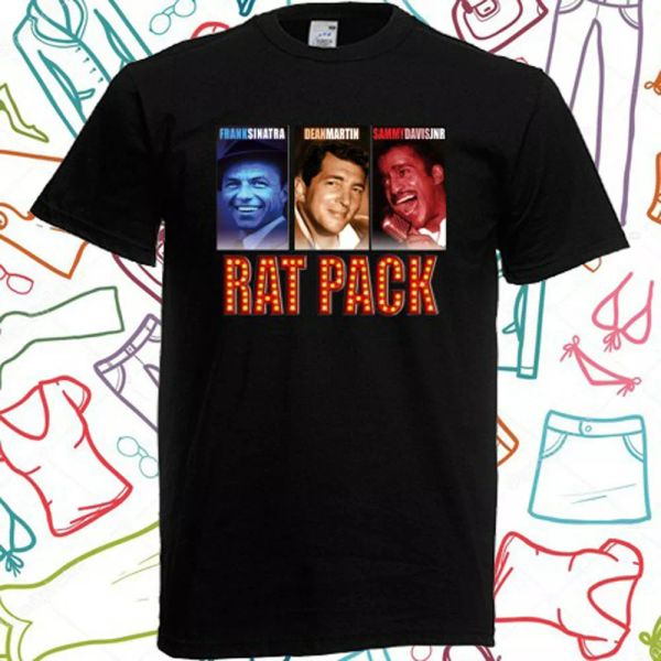 

the rat pack legend men's black t-shirt size s to 3xl, White;black