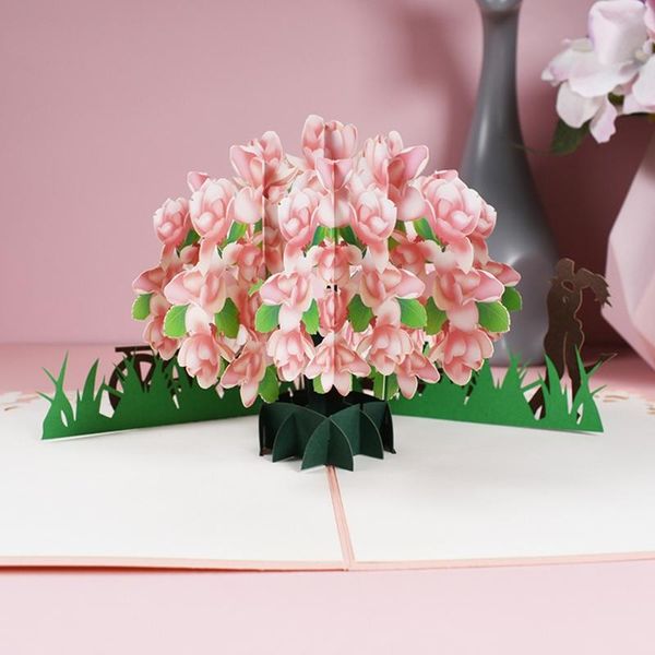 

greeting cards 3d -up flower floral card for birthday mothers father's day graduation wedding anniversary with envelope
