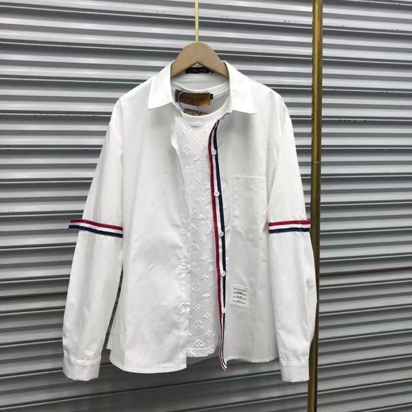 

men's casual shirts male and female windbreaker shirt, double sleeve bow jumper, british style, 2hym, White;black