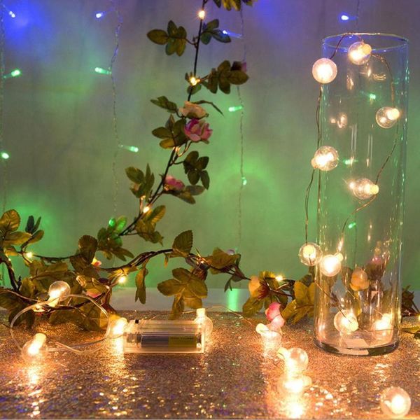 

ivy leaf garland fairy lights leaves led wedding home decoration mini copper party
