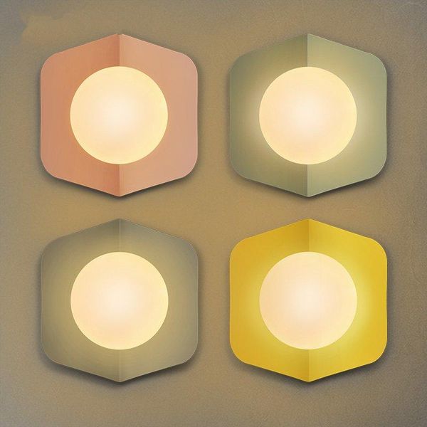 

wall lamps the nodic macaron creative lamp simple led bedroom bedside light decoration living room corridor el fixtures