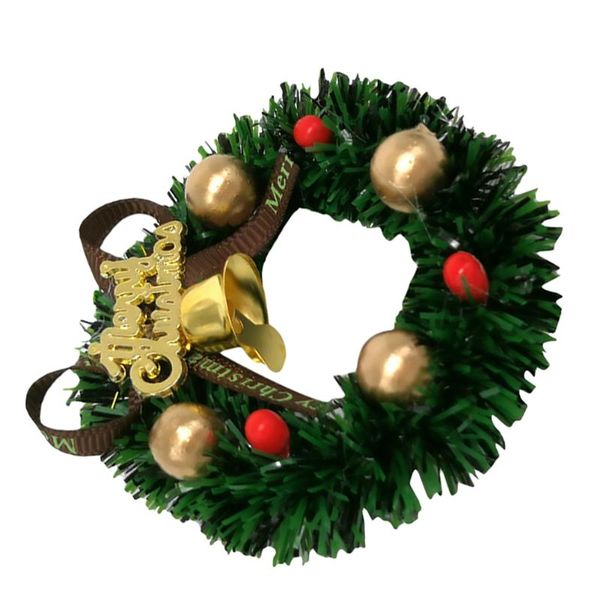

decorative flowers & wreaths 1pc mini christmas wreath adornment doll house decor festival accessories