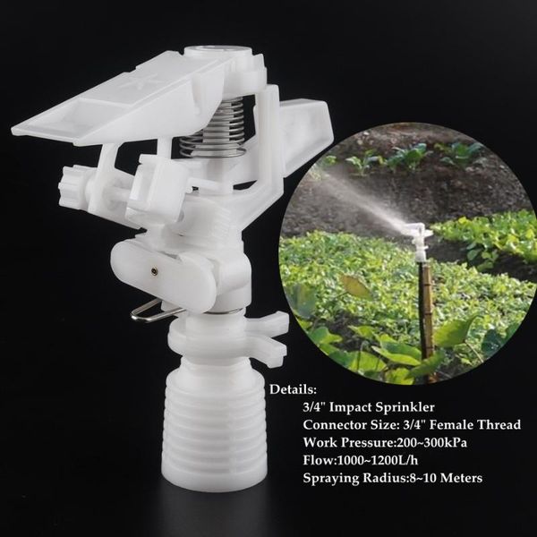 

watering equipments 1~20pcs 3/4" thread 360Â° rotary impact sprinklers rotating nozzle garden lawn fruit tree irrigation whirl sprinkler