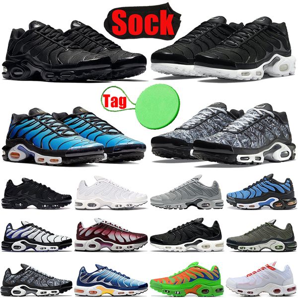 

with tag sock tn plus se men maxs for vapores running shoes triple black white persian violet hyper blue mens trainers sports sneakers fashi