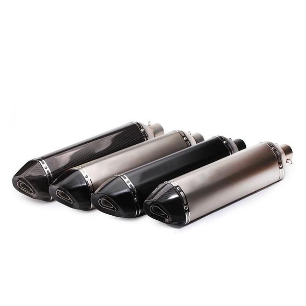 

motorcycle exhaust system 38-51mm /1.5in-2in ak sticker laser universel muffler for nmax cb400 er6n gy6 atv dirt bike scooter