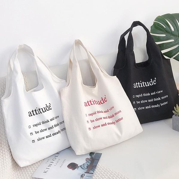 

storage bags fashion recyclable shopping cotton tote canvas bag with pocket
