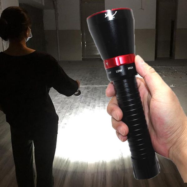 

flashlights torches diving 7x xm-l l2 led yellow light / white 100m waterproof torch outdoor brightest underwater dive lamp