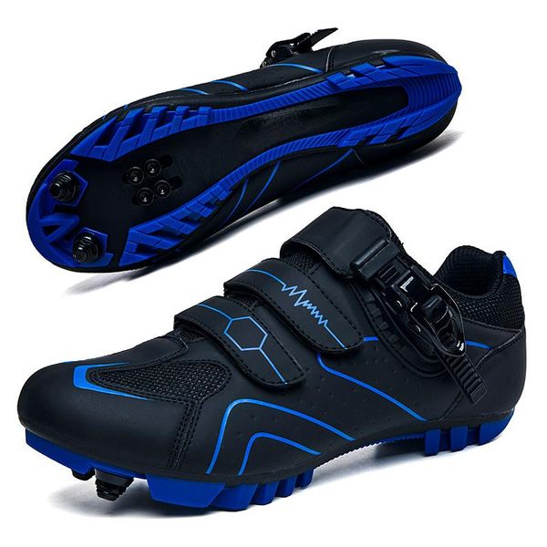 

cycling footwear men road bike shoes spinning mountain spd biking upper reflective strip for outdoor, Black