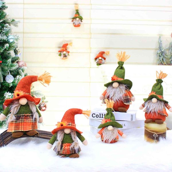 

harvest dwarf autumn scarecrow doll thanksgiving goblin home decoration