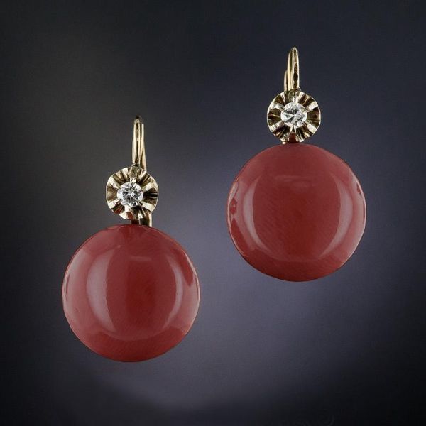 

hoop & huggie retro teardrop orange stone earrings for women beautiful jewelry synthetic coral crystal wedding statement earring, Golden;silver