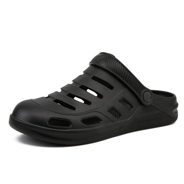 

men women sandals summer flip flops slippers outdoor beach casual male water garden shoe drop, Black