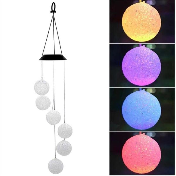 

solar lamps outdoor wind chime light courtyard garden windbell chandelier landscape lamp waterproof ip65 multicolour