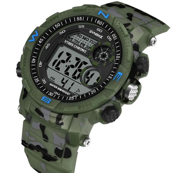 

sports watch men watches military waterproof luminous salarm clock date and week display digital relogios wristwatches, Slivery;brown