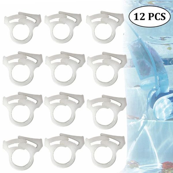 

12pcs hose attachment clamps clasp irrigation pool cleaner accessories #w5 &